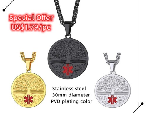 Special Offer US$1.79- Stainless Steel Wish Tree Dog Tag